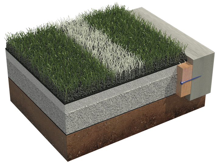 artificial sports turf infill Based 3D image sportsgrass