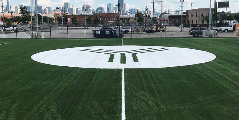 Fleet Fields of Lincoln Yards in Chicago, IL, featuring SportsGrass synthetic turf by ForeverLawn